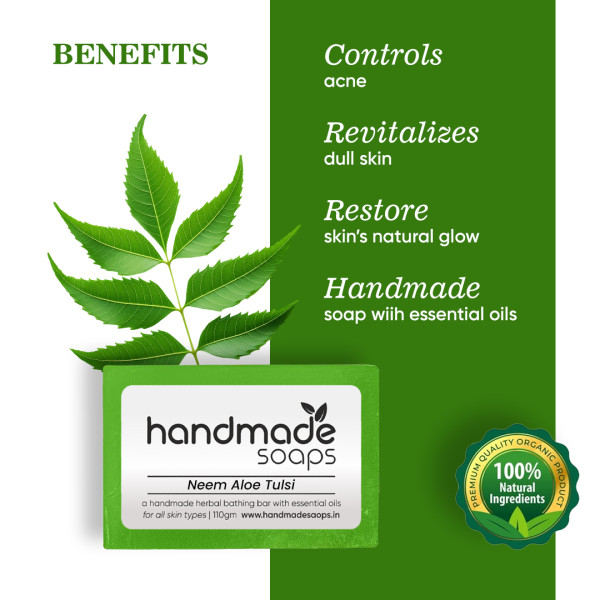 Neem Aloe Tulsi Bathing Bar - 110gm (Pack of 2)